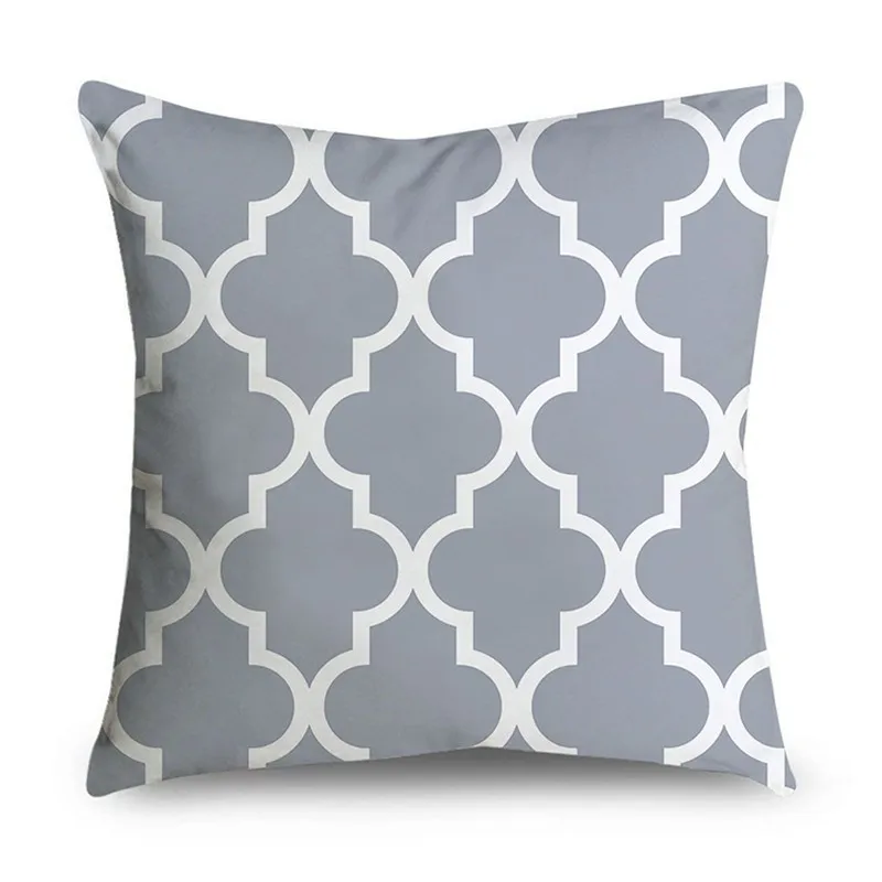 45*45 см серый полосатый геометрический наволочка из полиэстера Cojines Decorativos Para диван домашняя спальня, диван, декор 40814