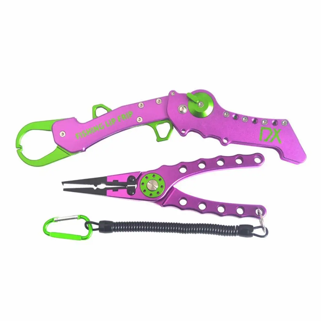 

Tackle Fishing Equipment Fishing Aluminium Alloy Purple Control Multi-function 84g Pliers 177mm