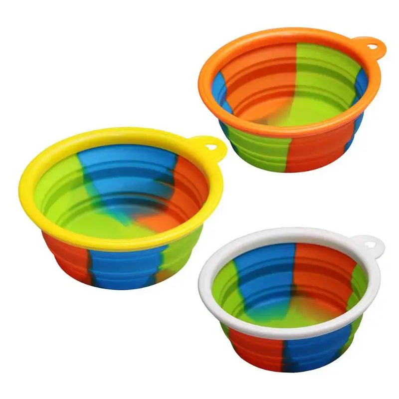

Silicone Folding Camo Pet Dog Feeding Bowl Puppy Outdoors Water Food Dish
