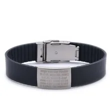 Силиконовые пользовательские дети ID браслет ребенок выгравированы идентификационные браслеты детские SOS наручные часы Мальчики ID безопасный браслет для ребенка