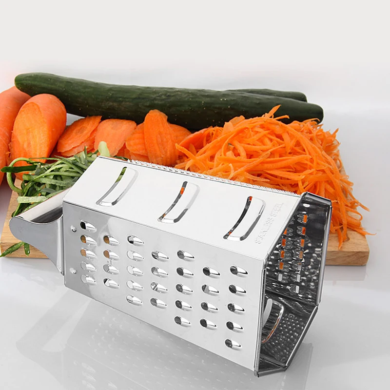 

Hexagonal-sided grater Carrot Potato Cheese Grater Vegetable Slicer Stainless Steel 6Sides Kitchen Tool high quality