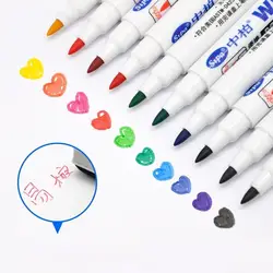10 цветов многоцветный стираемый водостойкая доска ручка школьные наборы для рисования Маркеры Ручка тонкий лайнер постоянный