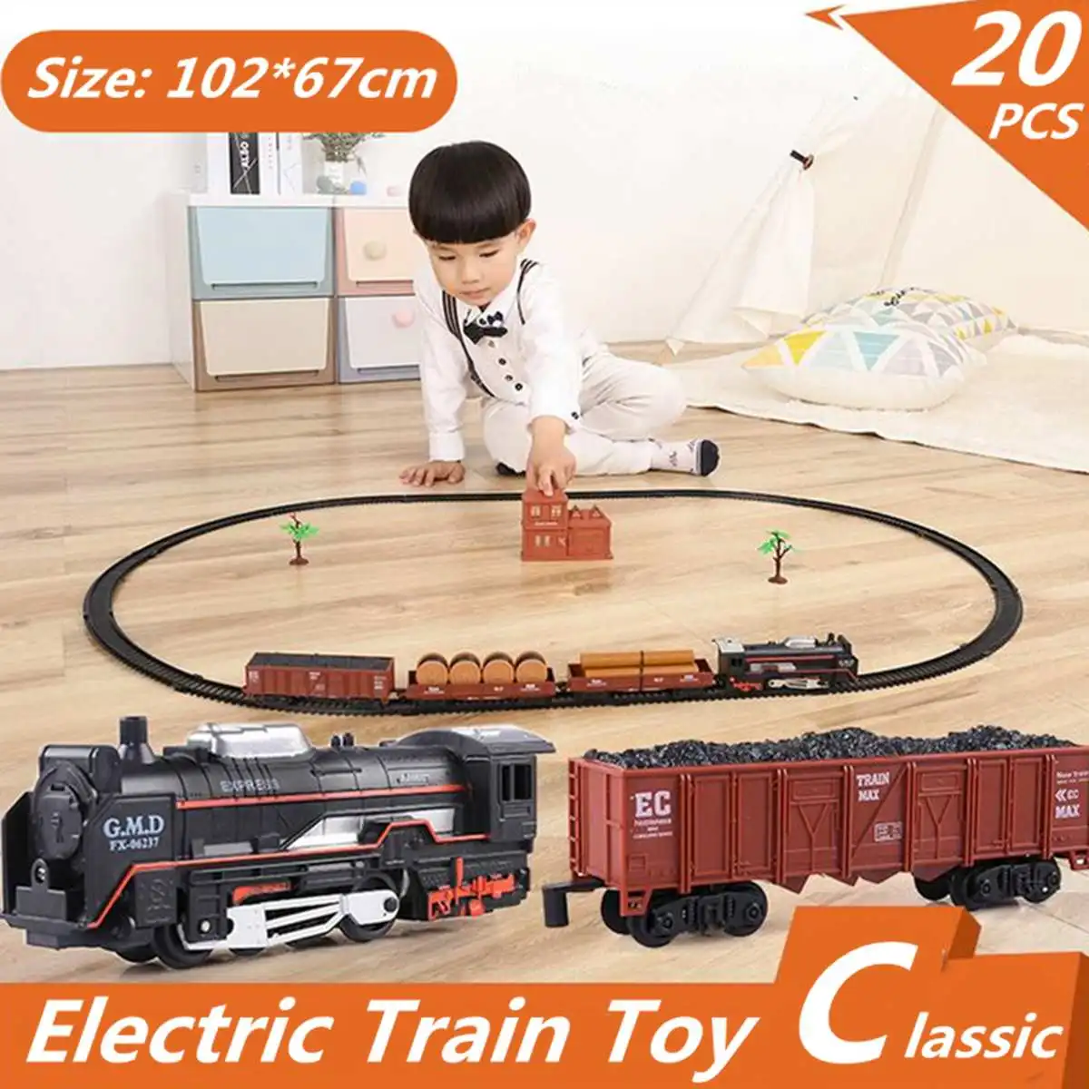 Goede Model Speelgoed Baby Elektrische Racing Rail Auto Kinderen Spoor Trein Railway Trein Racing Road Transport Building Slot Sets Speelgoed Kids