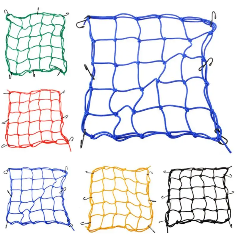 

30*30cm 6 Hooks Helmet Rope Luggage Storage Cargo Mesh Motorcycle Bicycle Cargo Web Moto Accessories