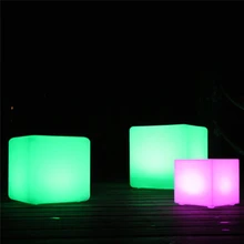 LED Light Cube Lawn Lamp Colorful Remote Control Night Light Outdoor Waterproof Villa Decoration Desk Lamp Lighting Luminaria free shipping waterproof led 25cm round ball light luminous colorful globe night light remote control light for indoor outdoor