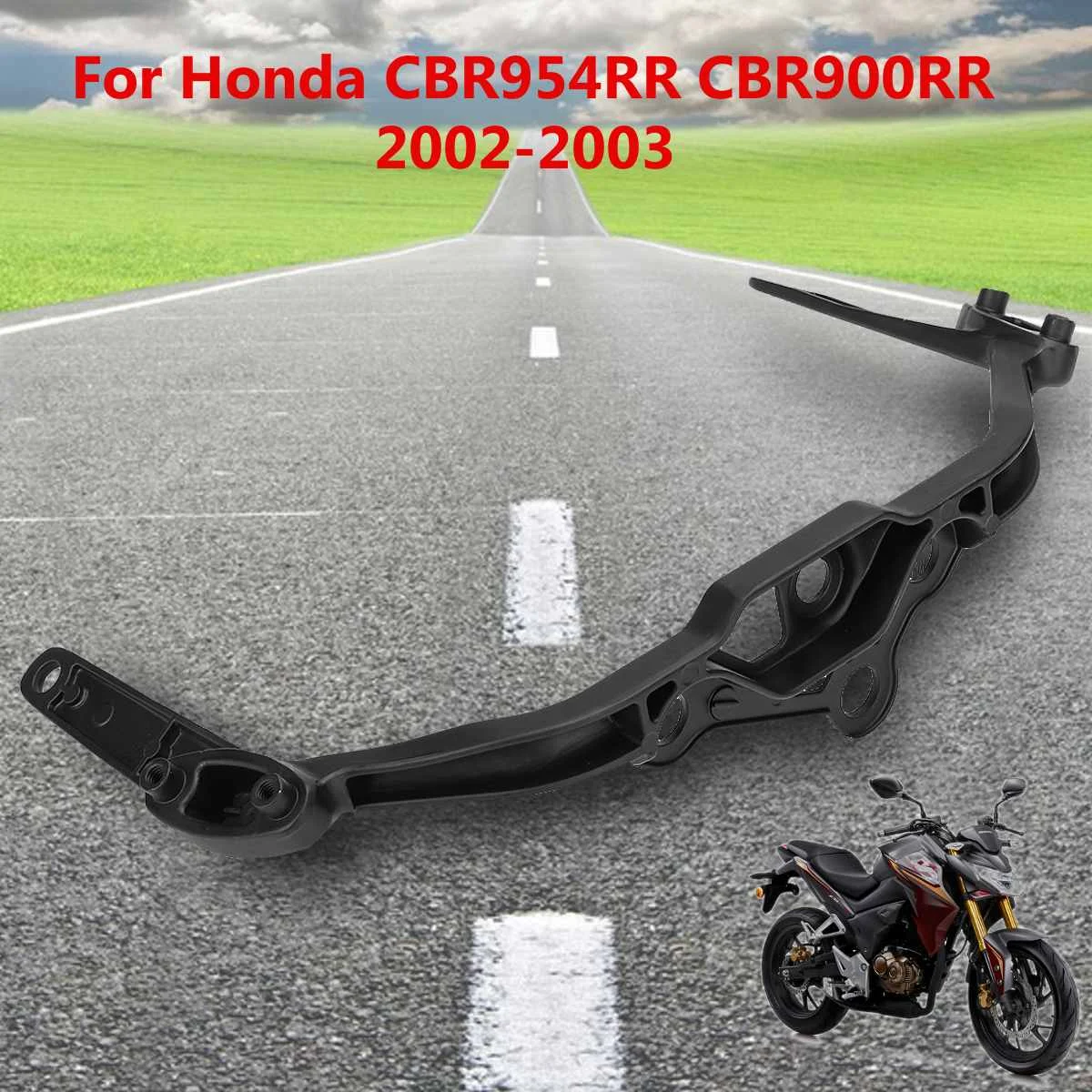 

Upper Fairing Stay Bracket For HONDA CBR954RR CBR900RR 2002-2003 CBR 900 954 Black Front Headlight Fairing Bracket Pre-drilled