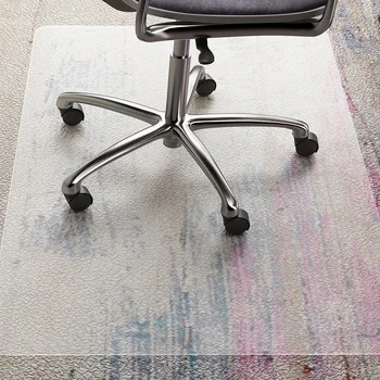 

Translucent Rectangular Office Chair Mat Carpet Floor Protector Non-Slip Studded Backing for Low Pile Carpets Computer Chair Mat