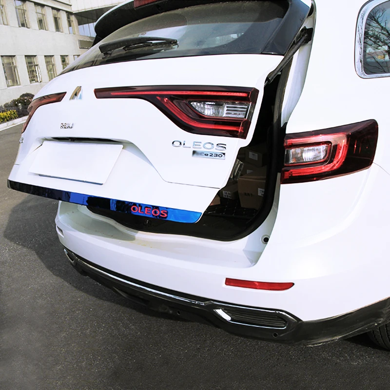 

Foal Burning Car Stainless Steel Rear Trunk Trim Tail Door Sticker for Renault Koleos 2017 2018 Car Stickers Styling Accessories