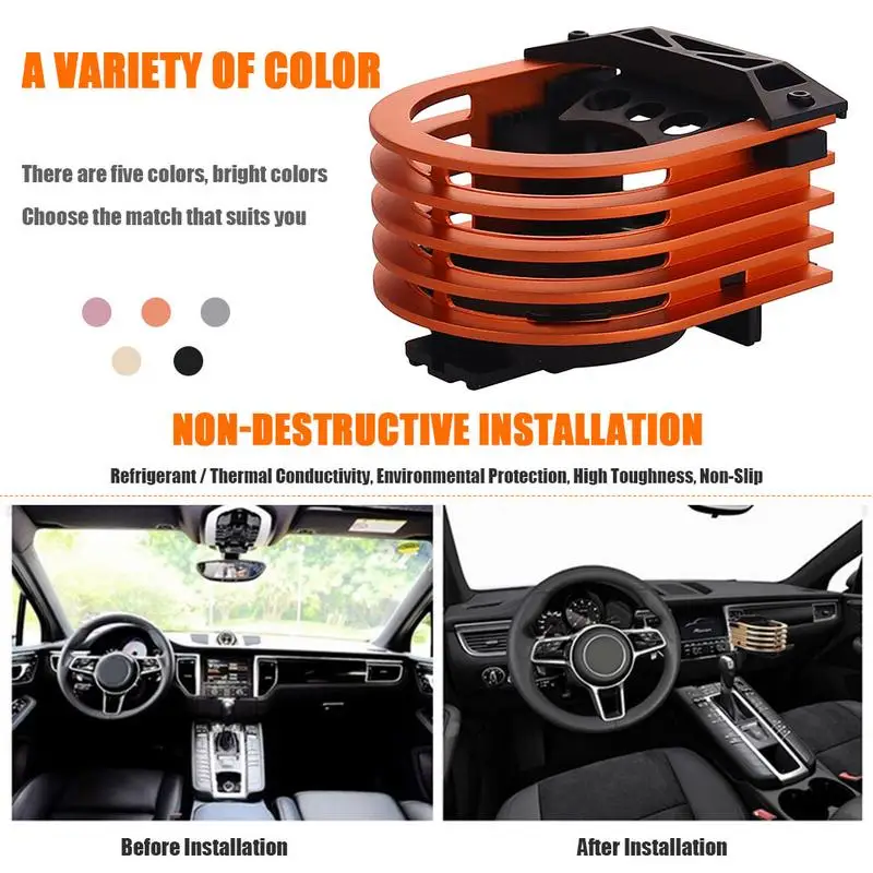 

Car Drink Rack Aluminum Alloy Adjustable Vehicle Cup Holder for Pen Fuel Card Business Card Car accessories auto Drink Rack
