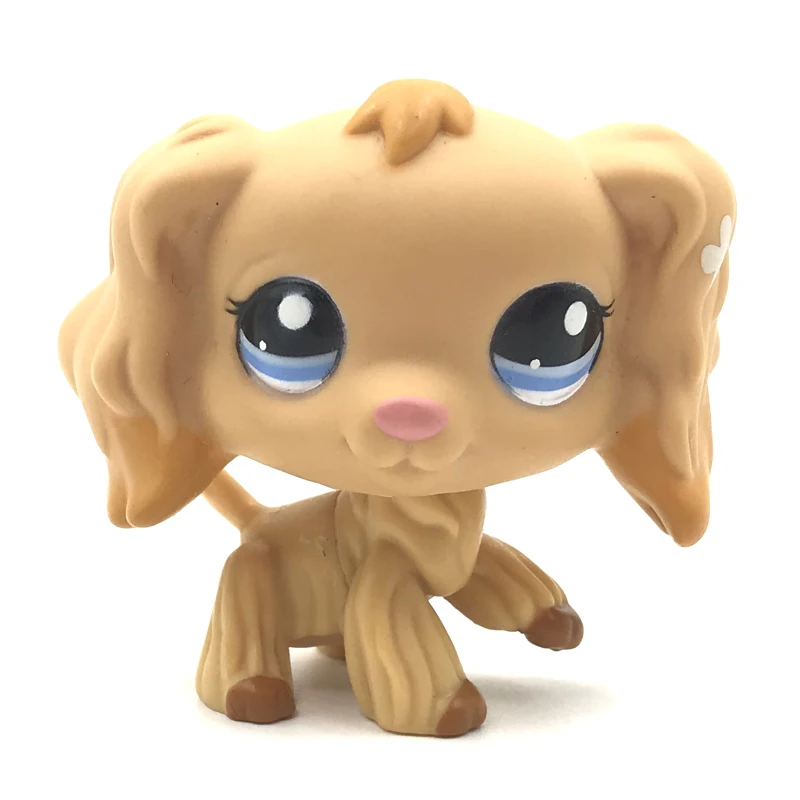 rare pet shop lps toys cocker spaniel light brown doga with caramel tan