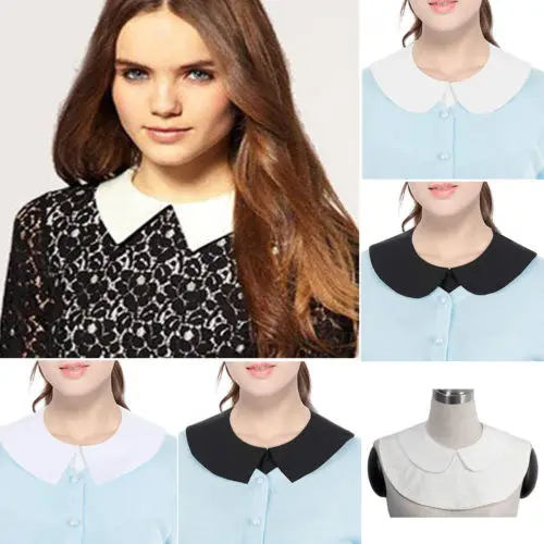 

Women Choker Necklace Detachable Dickey Lapel Shirt Fake False Collar AU