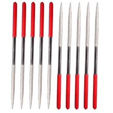 Shina 10pcs 4x160mm Round Diamond Grit File Set Sharpening  For Wood Metal Plastic