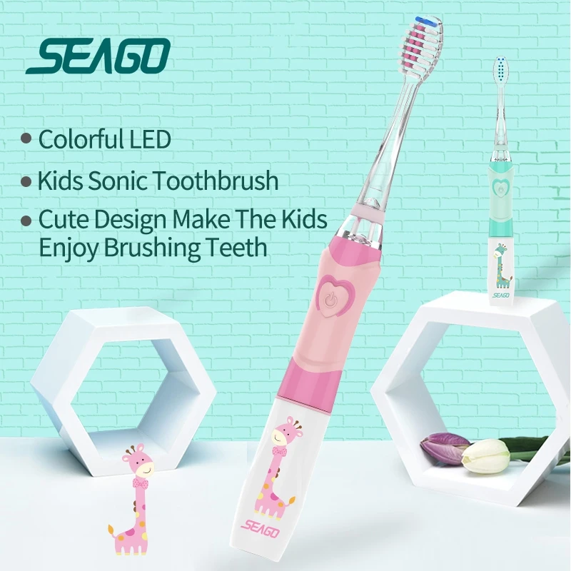 Seago Kids Electric Toothbrush Cartoon With LED Indicator Tooth Brush Electric Teeth Brush For Children Best Gift Boys And Girls Seago Kids Electric Toothbrush Cartoon With LED Indicator Tooth Brush Electric Teeth Brush For Children Best Gift Boys And Girls