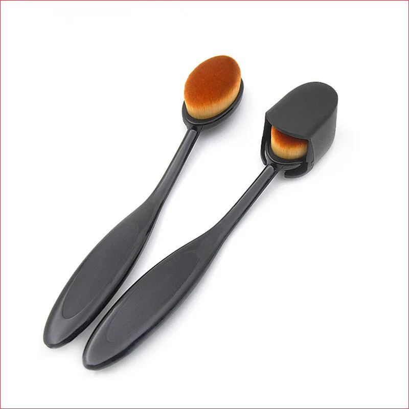 

1PCS Professional Toothbrush with cap 15CM Soft Makeup Brush Foundation Brushes Liquid Foundation Brush Makeup Tools