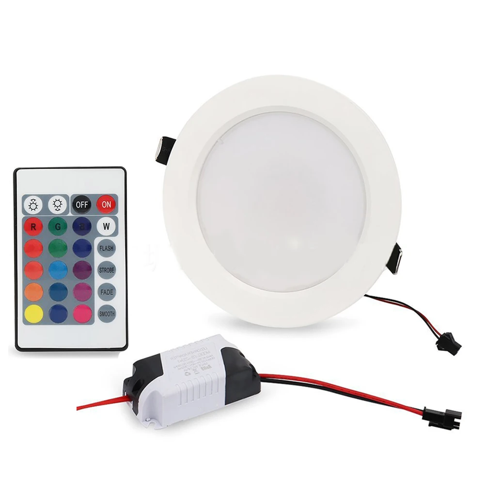 

Вт 3 Вт 5 10 подпушка спальня круглый светильник RGB светодиодная панельная лампочка потолочный Встраиваемые тонкий дистанционное управление ...
