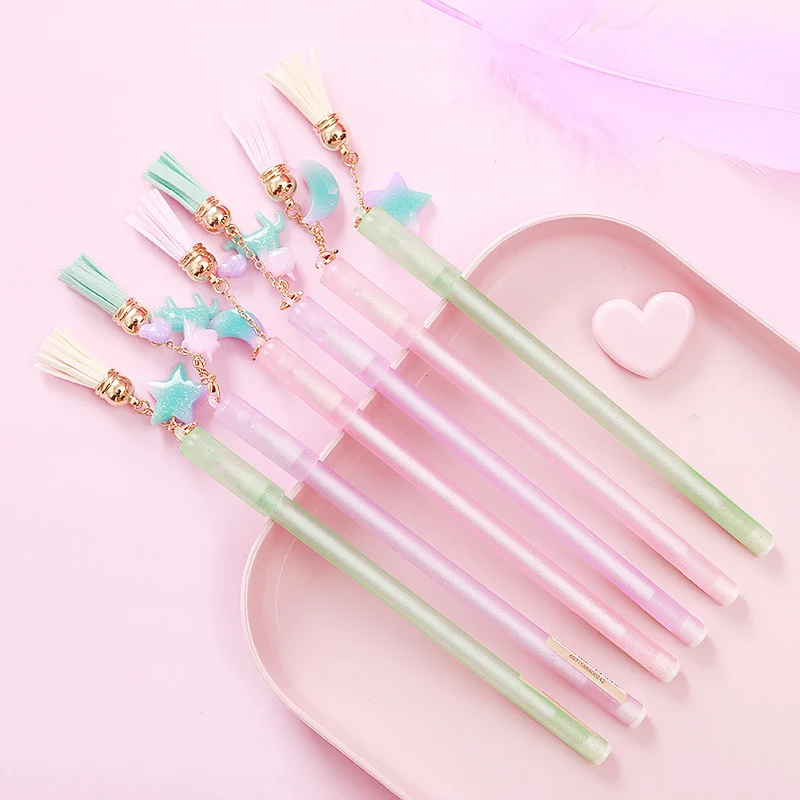 

1PC Cute Unicorn Pens Plush Neutral Pens 0.5mm Kawaii Pendant Gel Pens For Girls Gift School Office Supplie Writing Stationery