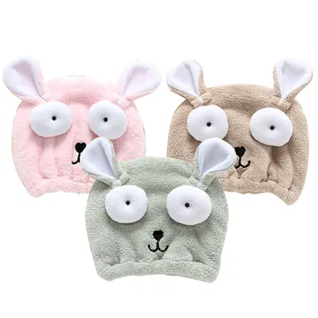 

Dry Hair Cap Super Absorbent Hat Animal Cartoon Super Absorbent Microfiber Shower Cap Quick Soft Towel Bathroom Supplies