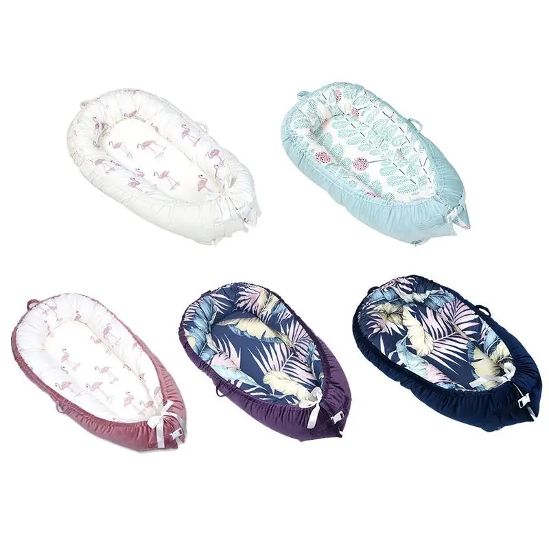 Baby Bed Mattress Newborn Uterus Crib Flannel Cotton Velvet Detachable Comfortable Sleep Blanket Light And Easy To Carry