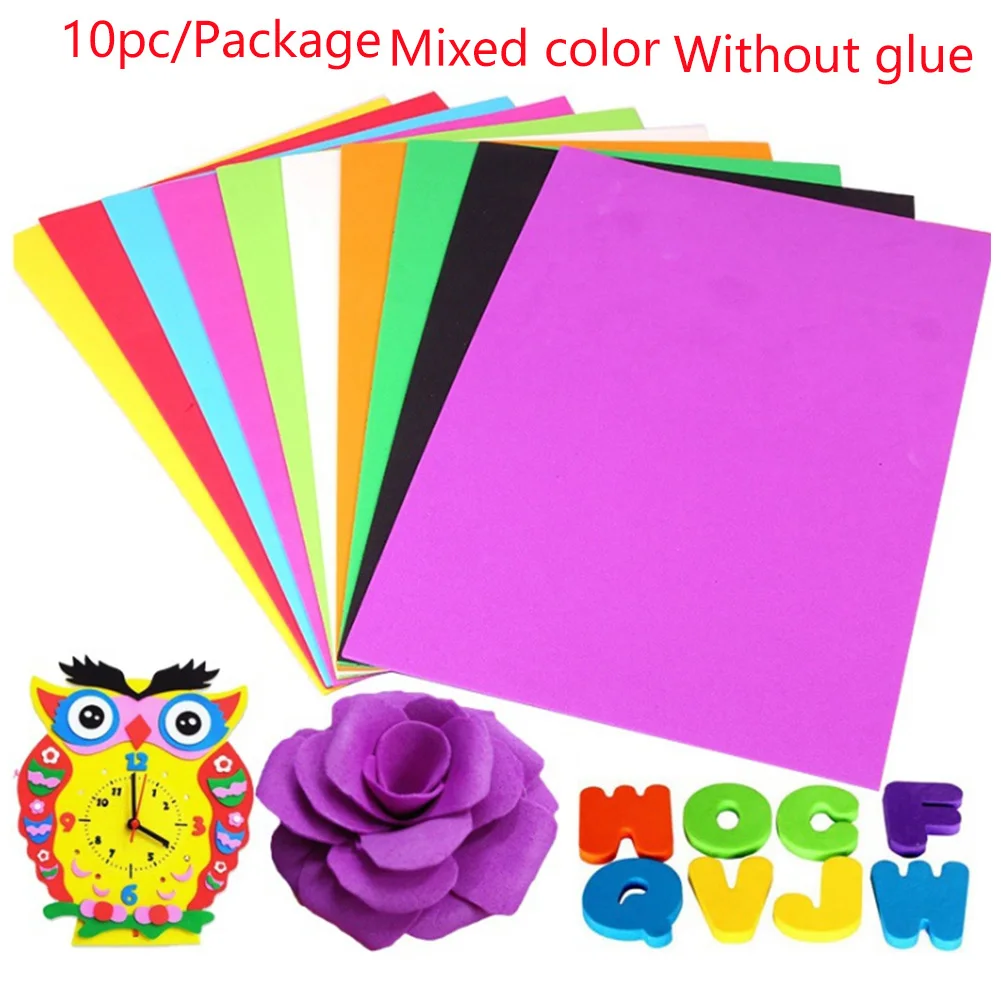 

10Pcs Handmade DIY Art Decorative Tools Sponge Paper Books Sewing Cards A4 Party Wedding Colorful EVA Foam