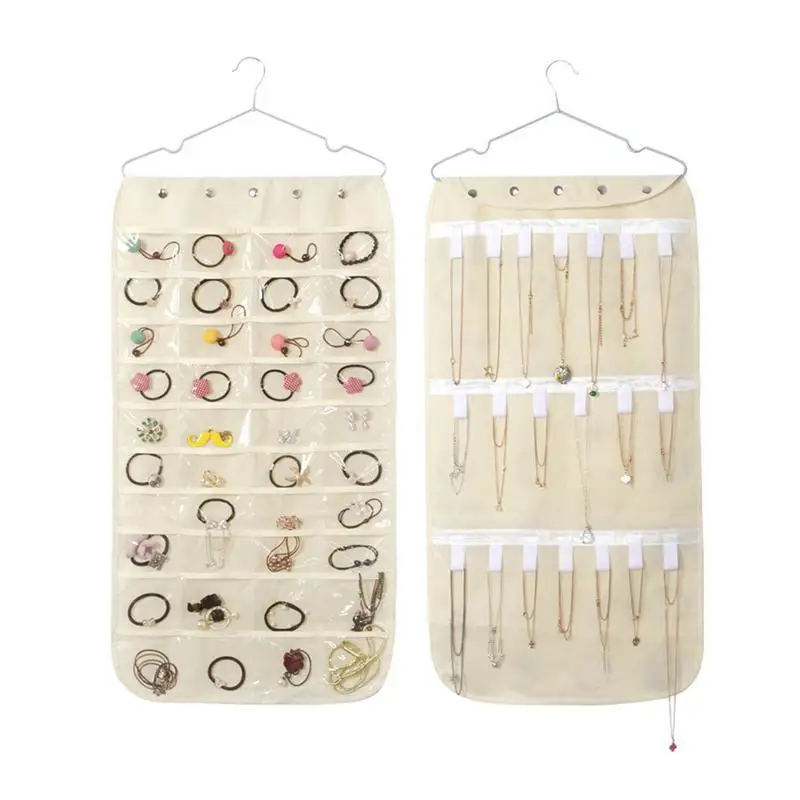 Hanging Storage Bag Jewelry Holder Chains and Necklaces Bracelet Earrings Ring Handbag Organizer