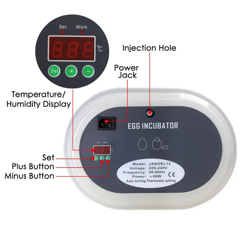Egg Incubator Poultry Brooder Digital Display Fully Automatic Hatcher Intelligent Temperature Control 220V Home Use Hatcher Egg Incubator Poultry Brooder Digital Display Fully Automatic Hatcher Intelligent Temperature Control 220V Home Use Hatcher
