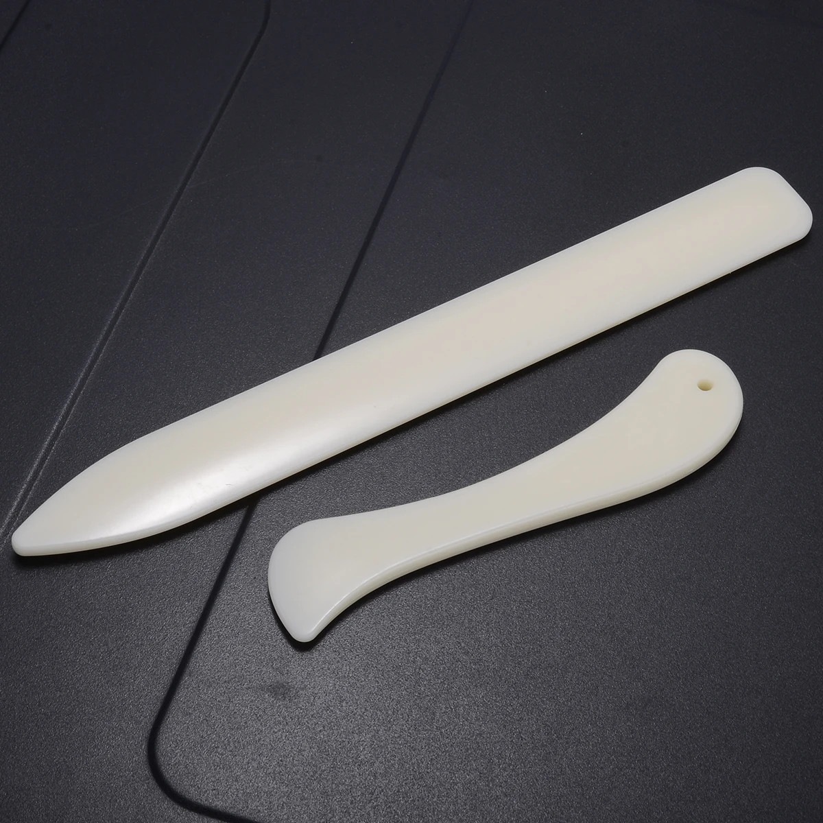 2 размера ручной работы Кожа ремесло обрезки инструмент кости кожевенное ремесло края триммеры DIY принадлежности для работы резка