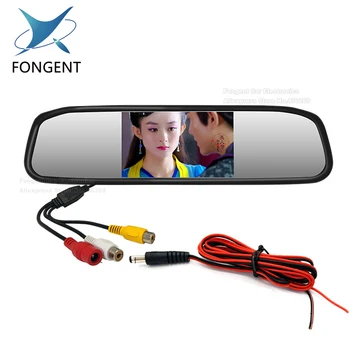 

4.3" inch Car Rearview Mirror Monitor Rear View Camera TFT-CCD Video Auto Parking Kit 4 LED Night Vision Reversing Car-styling