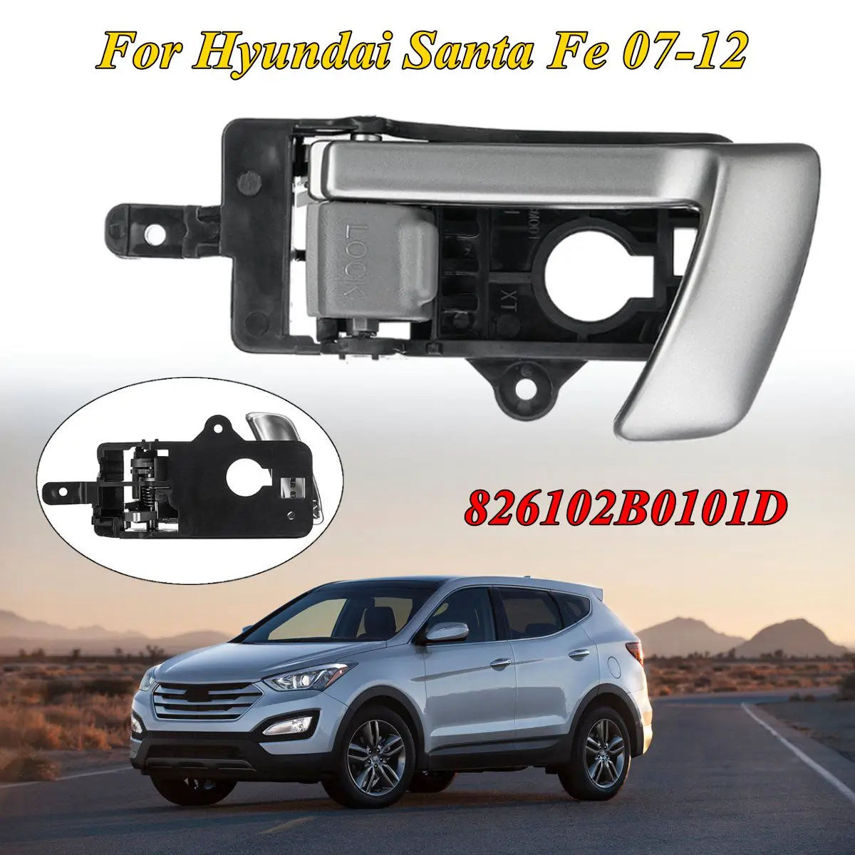 Для Hyundai Santa Fe 2007 2008 2009 2010 2011 2012 826202B0101D 1 шт. левая и правая внутренняя дверная ручка