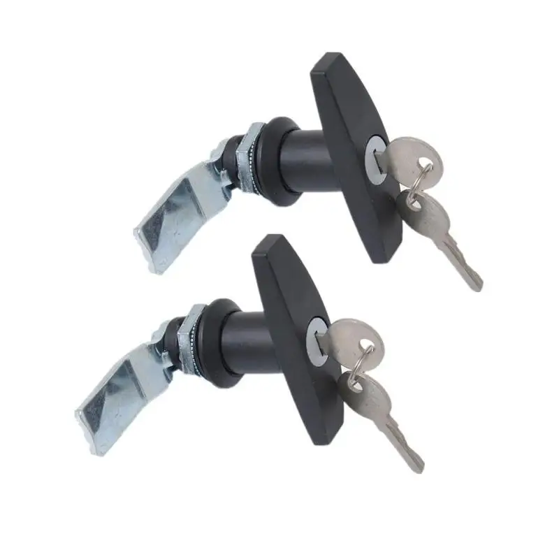 

T Handle Zinc Alloy Lock with Keys for Trailer Caravan Canopy Toolbox Black