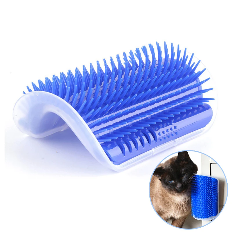 

Corner Pet Brush Comb Play Cat Toy Plastic Scratch Bristles Arch Massager Self Grooming Cat Scratcher