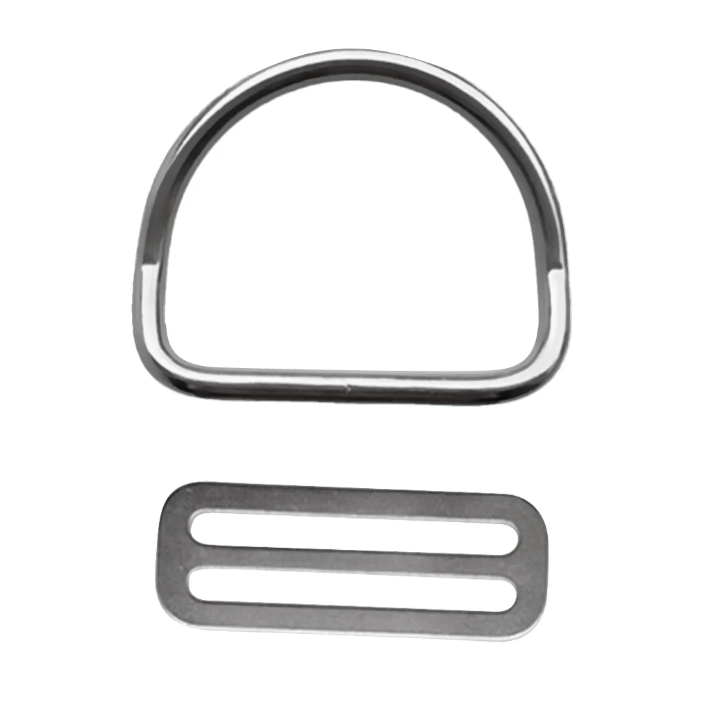 

Universal 2 Inch Stainless Steel Weight Belt Keeper Retainer & Bent D Ring For Scuba Diving Dive Snorkeling Set