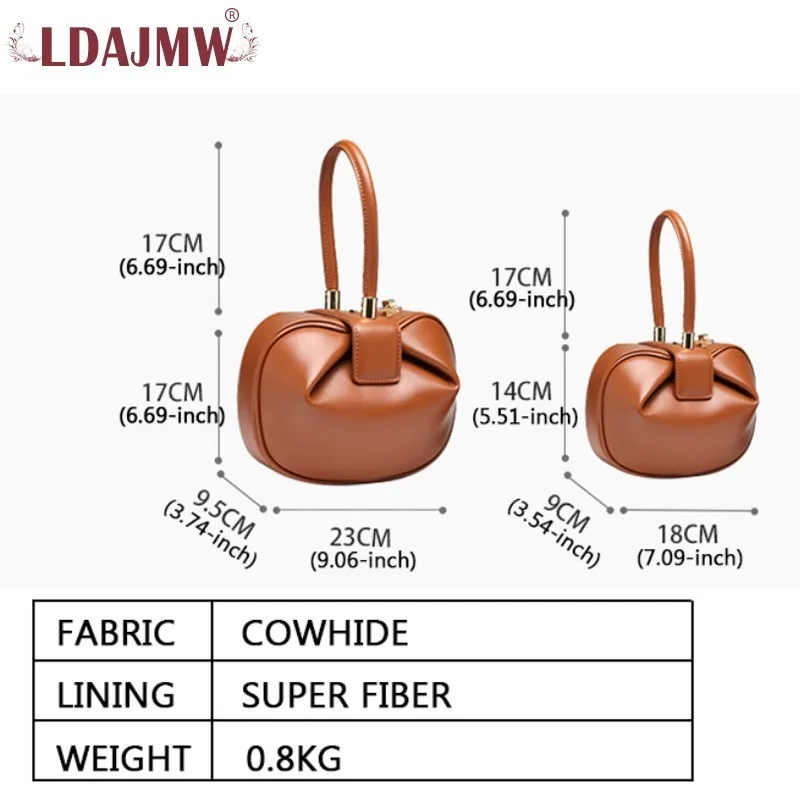 LDAJMW 2019 новинка женская кожаная одноцветная креативный дизайн Пельменная посылка