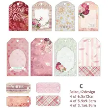 12PCS Craft Scrapbook Paper Craft Paper Label Bookmark Message Card Scrapbook Handbook Handmade Card Decoration Accessories coggins woodturner s handbook paper only