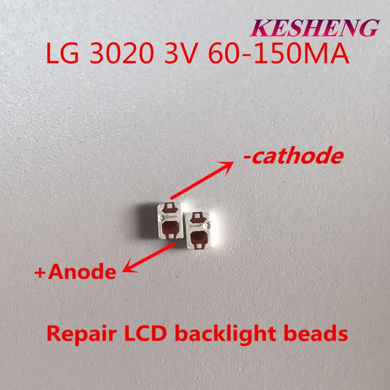for repair LG LCD TV LED backlight Article lamp SMT SMD LEDs 3V 3020 Cold white light emitting diode 1000PCS | Лампы и освещение