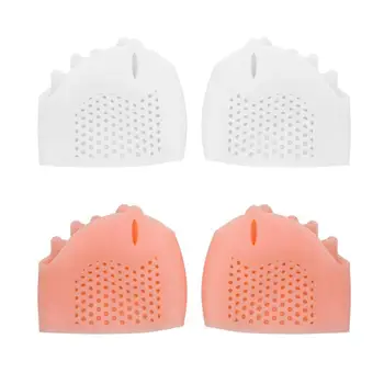 1pair Breathable Silicone Toes Separator Pads Braces Forefoot Pain Relief Insoles Toe Orthopedic Corrector Foot Care Tools