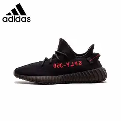 Adidas Yeezy Boost 350 V2 черный, красный оригинальный Новое поступление Для мужчин кроссовки дышащие легкие спортивные кроссовки # CP9652