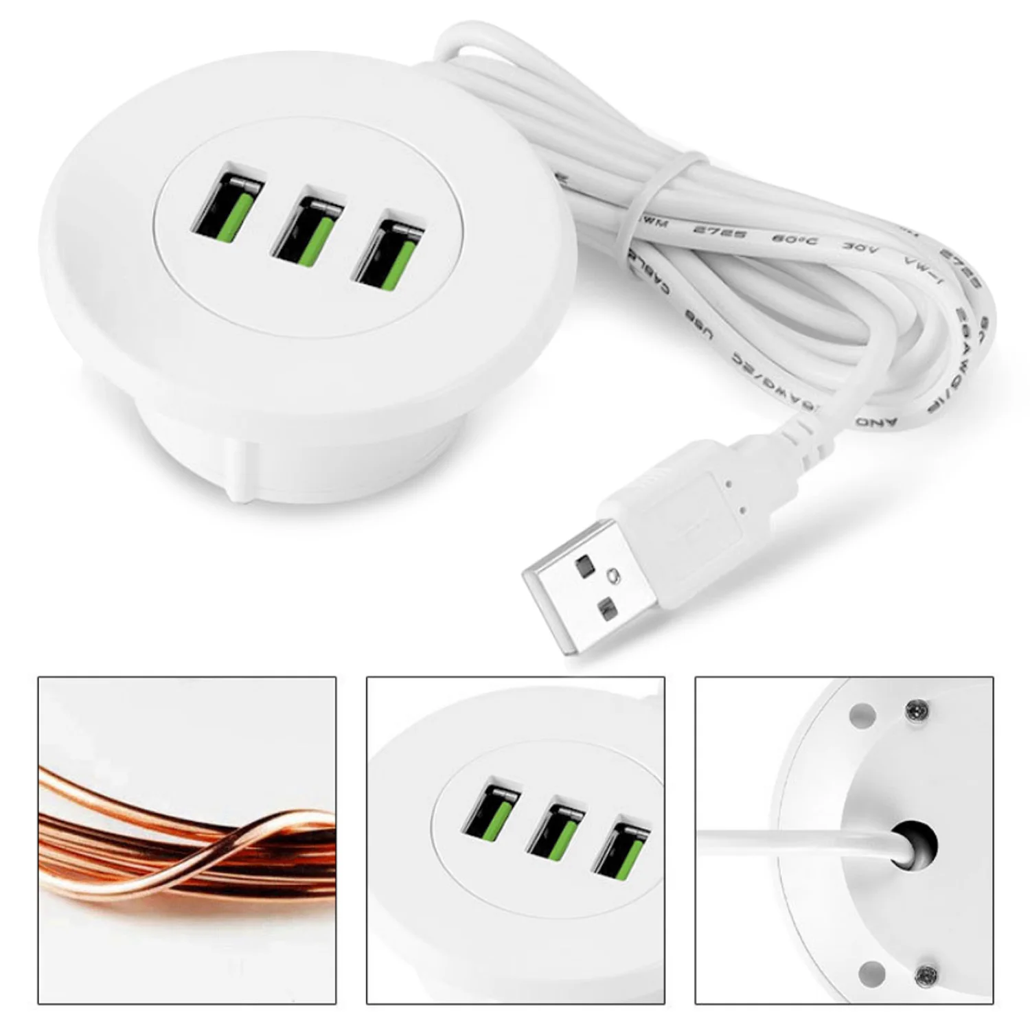 Besegad универсальная настольная зарядная станция с 3 USB портами для планшета