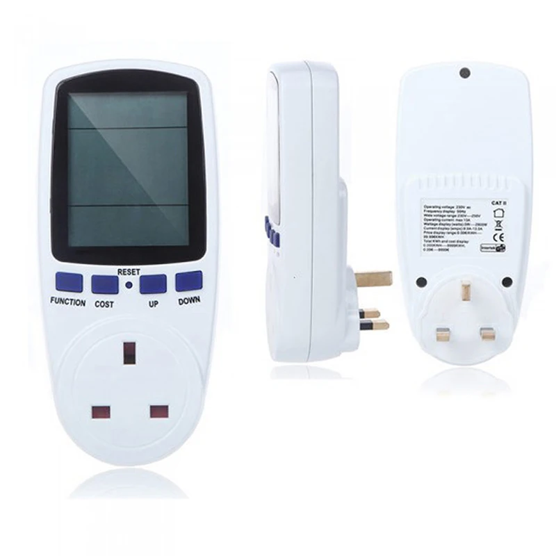

1pc Electronic Power Analyzer Digital Wattmeter Power Meter Energy Meter Voltage Wattmeter EU plug Measuring Outlet Socket