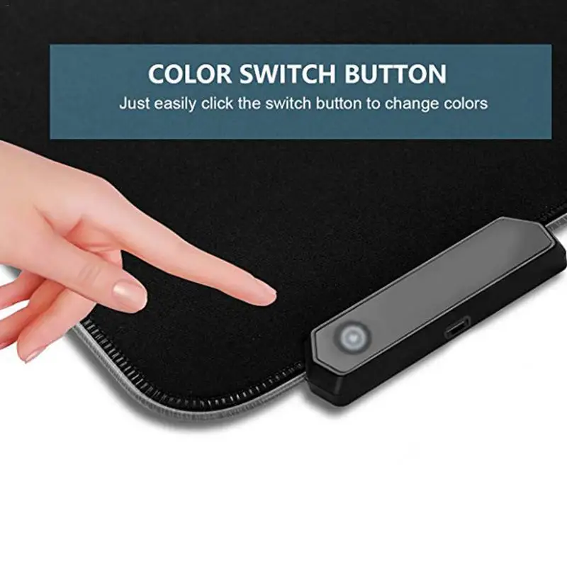 Светящийся игровой коврик для мыши цветной Большой светящийся USB светодиодный