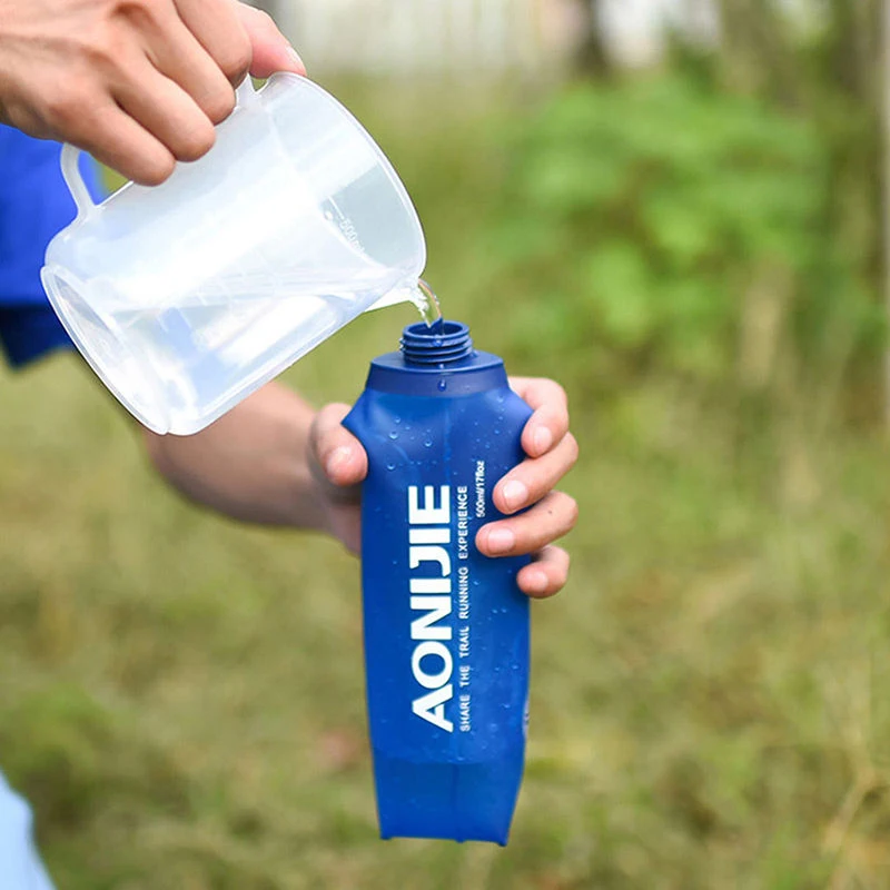 Складная бутылка для воды сумки 170/250/500 мл Экологически чистая Портативный Спорт на открытом воздухе Бутылки для воды для Пеший Туризм Кемпинг