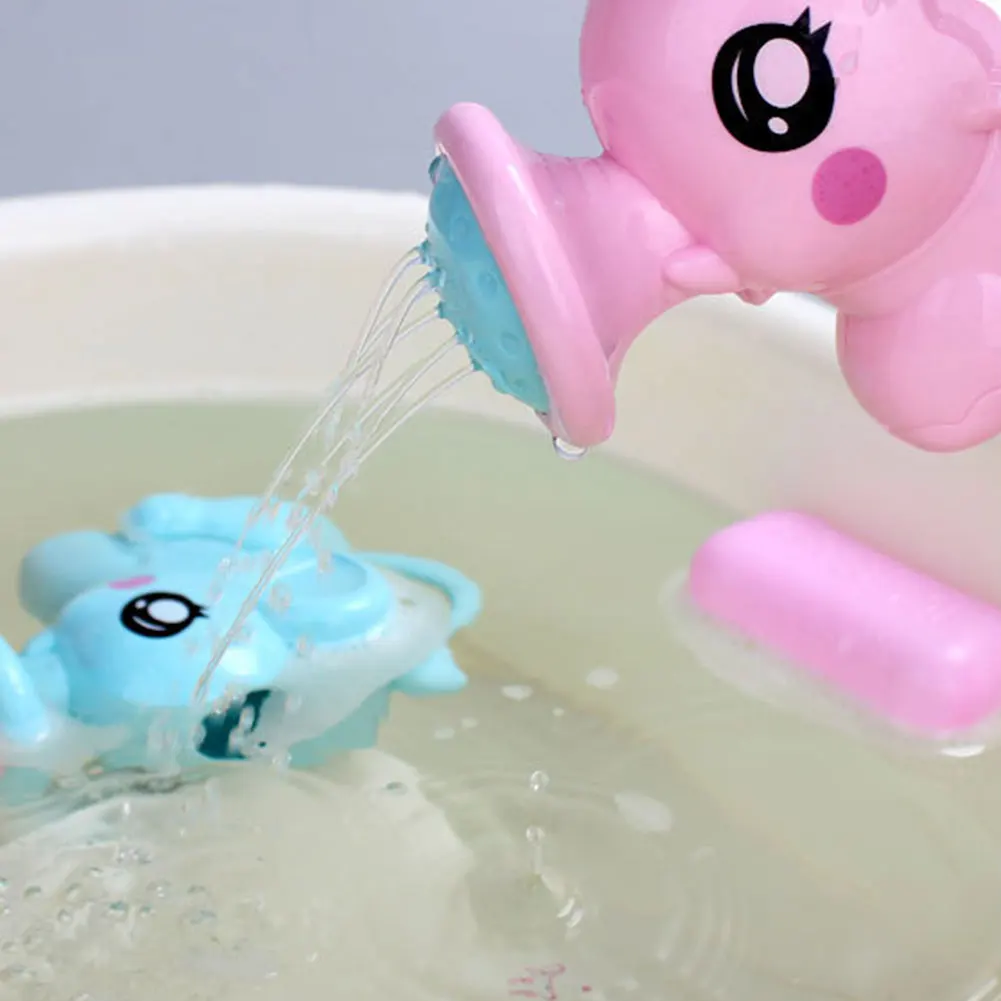 Newborn Plastic Elephant Watering Pot Bath Toys Cute Baby ...