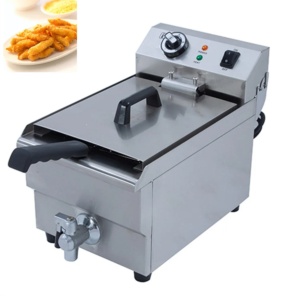 

Crazy selling Electric Deep Fryer commercial oil fryer potato chips deep fat fryer frying pan French fries chicken meat grill