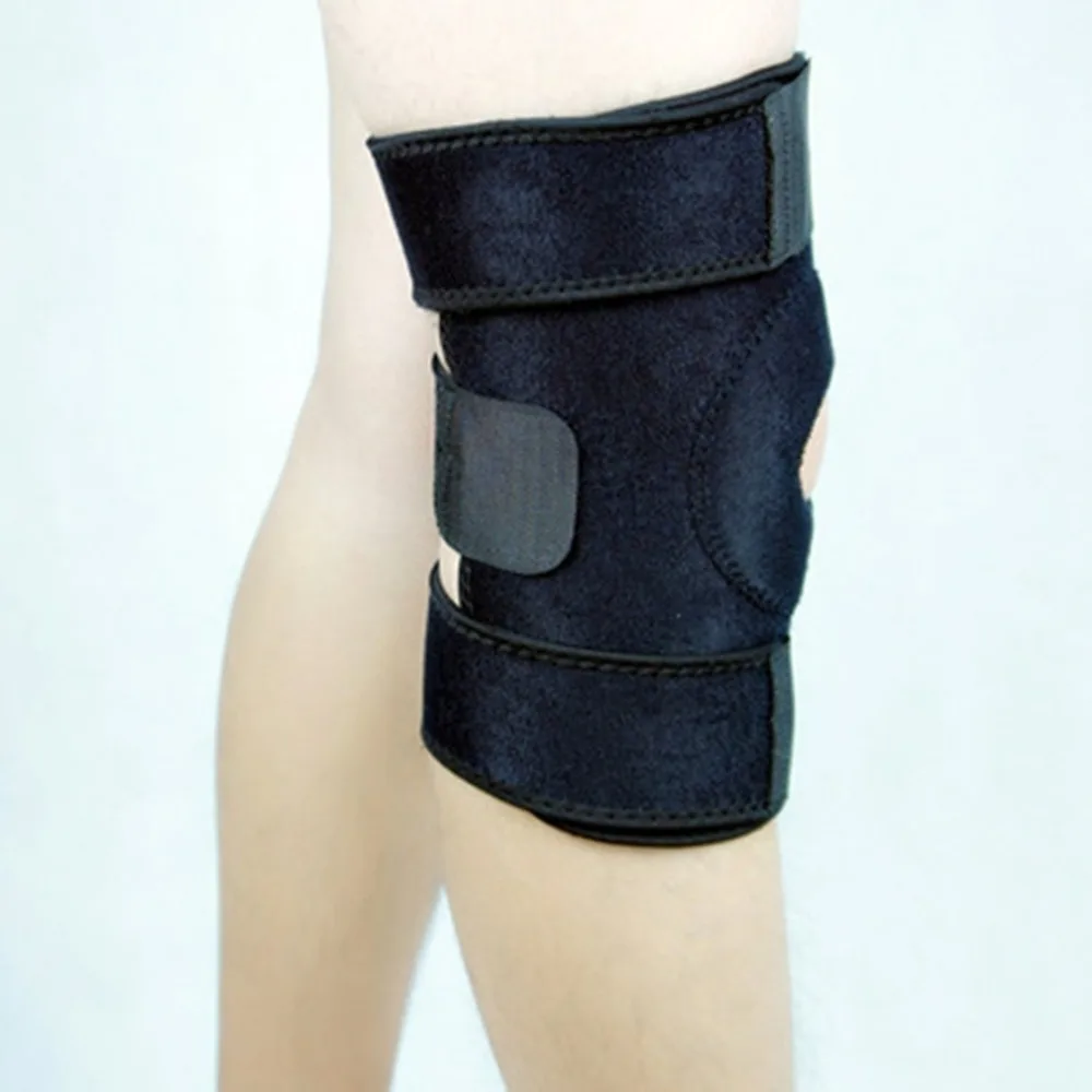 

1PCS Knee Brace with Polycentric Hinges Professional Sports Safety Knee Support Black Knee Pad Guard Protector Strap