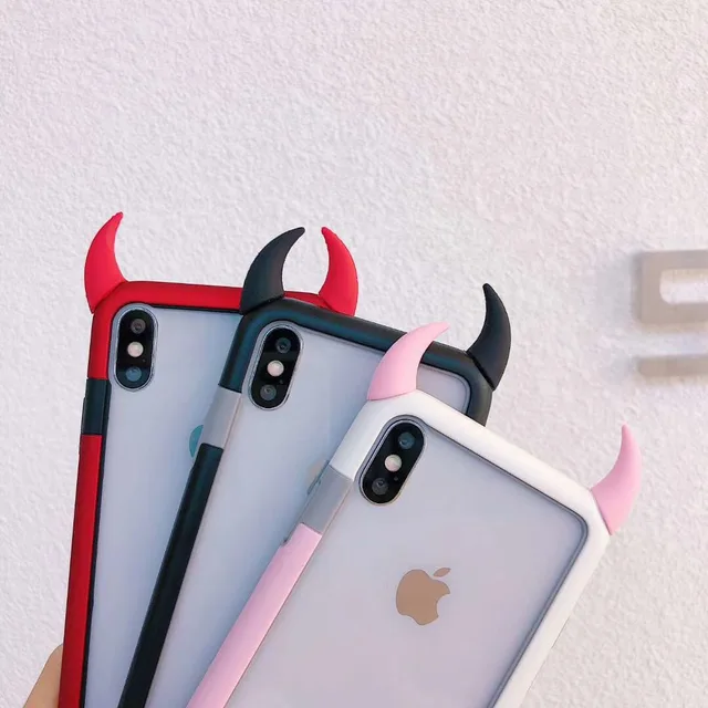 New Fashion 3D Horn Demon Phone Case for iPhone 6 6S 7 8 Plus XS Max XR