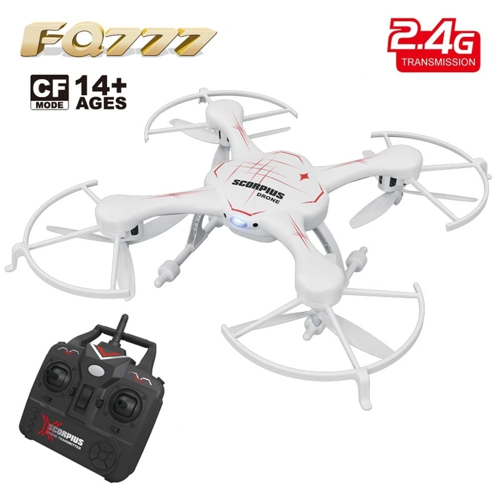 FQ777 955 RC Drones with LED Light 2.4G 4CH 6-Axis Gyro RC Quadcopter Aircraft Toy CF Mode RTF RC Drone Dron Kids Toys Xmas Gift