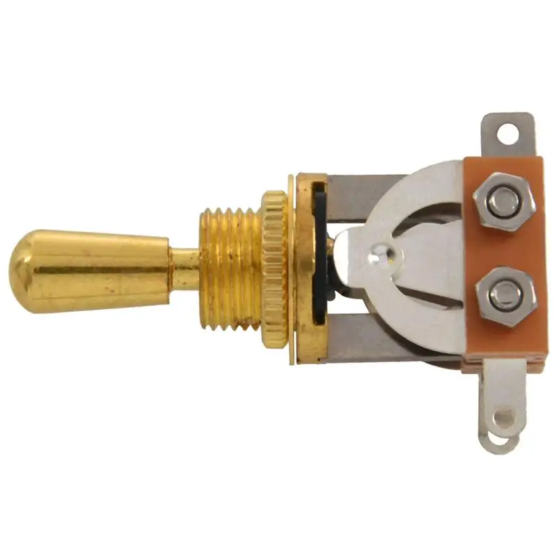 

Gold Electric Guitar 3 Way Toggle Switch Pickup Selector Switch with Brass Tip Knob