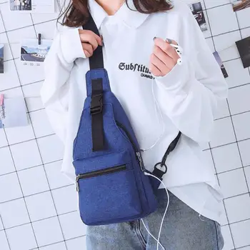 

Casual Oxford Cloth Crossbody Waist Bags Travel Women Men Fanny Chest Belt Packs Solid Color Sport Messenger Bag for Female Male