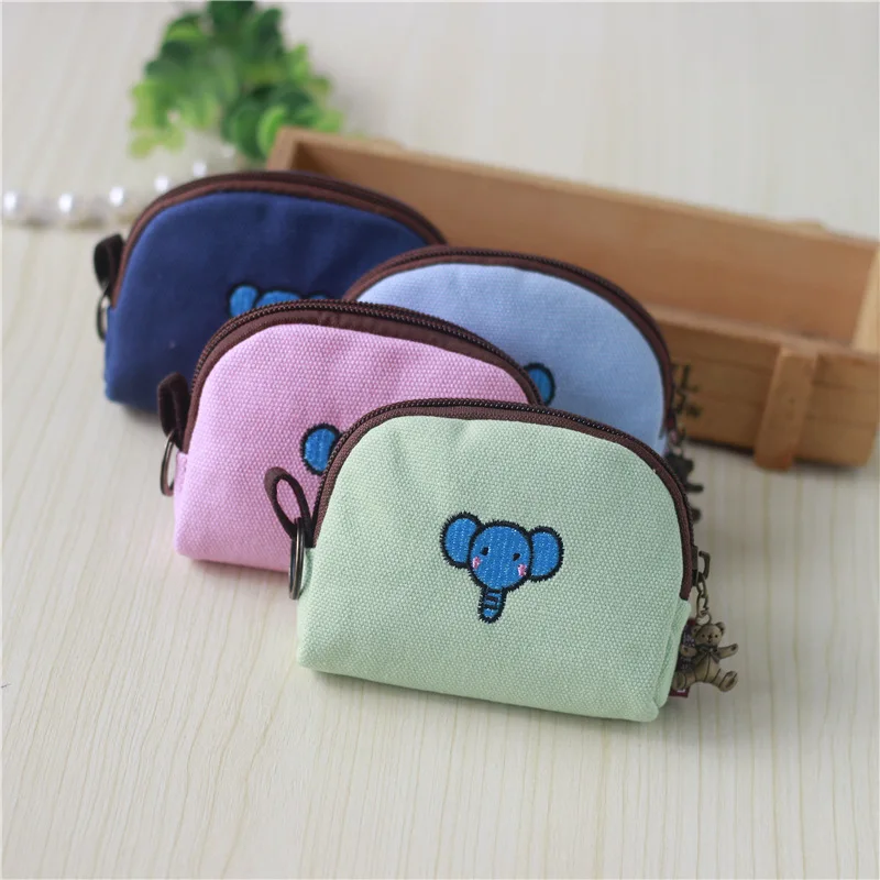 

Embroidered canvas coin bag Seashell bag cute coin purse Card bag New coin coin bag wholesale
