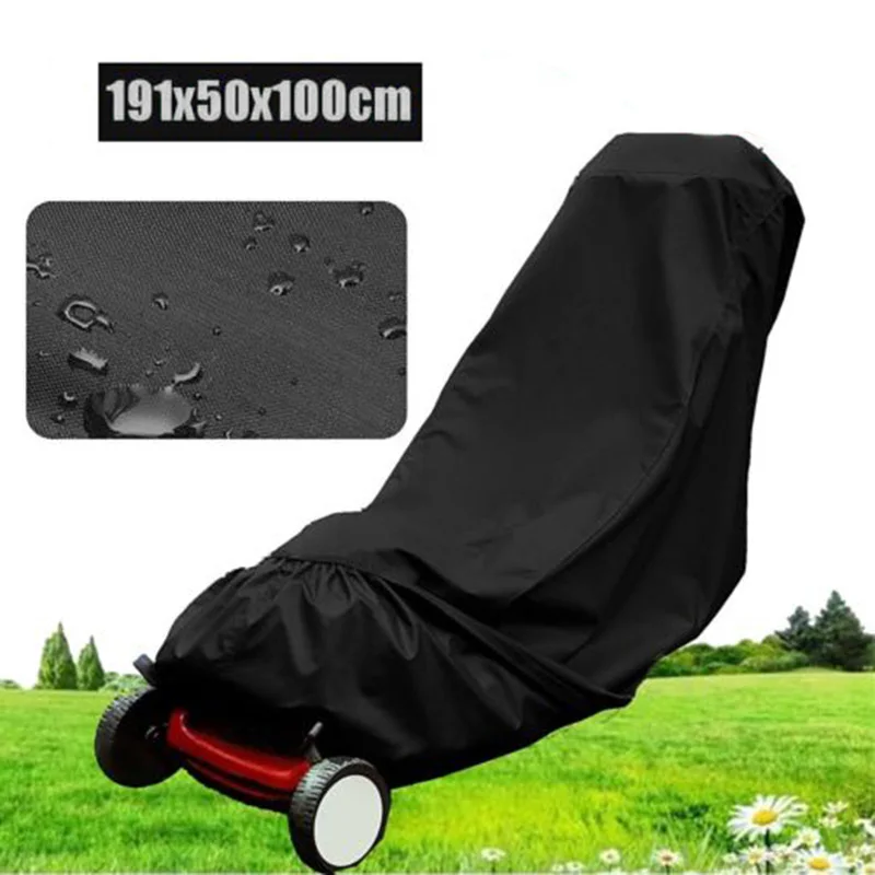 

Black Lawn Mower Cover Dust UV Protection Water Resistant 75x20x40inch
