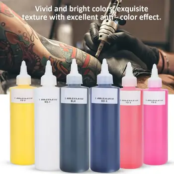 

240ml Tattoo Ink Sets Body Paint Pigment Semi-Pernament Makeup Monochrome Inks